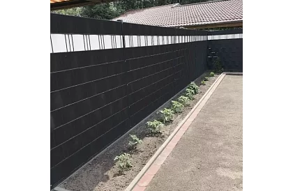 Bandă de umbrire pentru gard neagră – panou 450 g/m2 + cleme