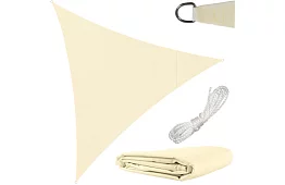 Plasă de umbrire triunghiulară 3 × 3 × 3 m – bej