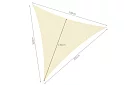 Plasă de umbrire triunghiulară 3 × 3 × 3 m – bej