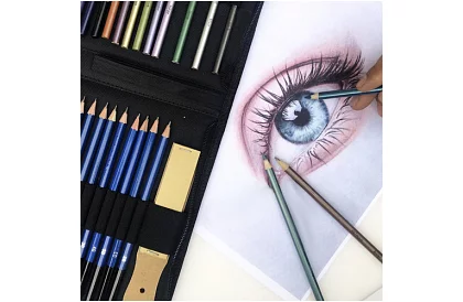 XXL Set profesional de schițe – 74 piese în husă