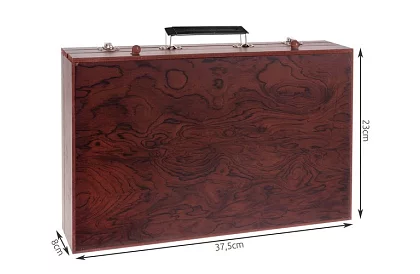 Set de desen în valiză din lemn - 148 piese