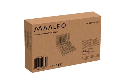 Set de desen în valiză din lemn - 148 piese