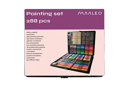 Set mare de pictură mare în valiză 288 de piese