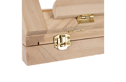 Set de pictură artistică de 45 de piese într-o cutie din lemn cu suport