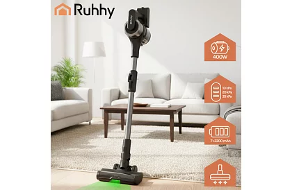 Aspirator vertical fără fir LunPro 400W, 35 kPa