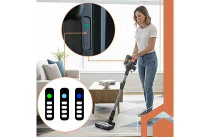 Aspirator vertical fără fir LunPro 400W, 35 kPa