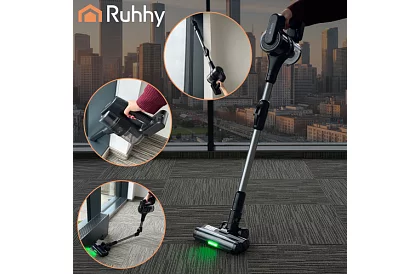 Aspirator vertical fără fir LunPro 400W, 35 kPa