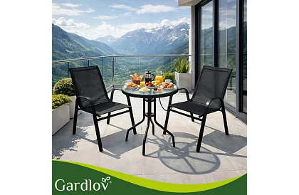 Scaune metalice de grădină – 2 bucăți în set