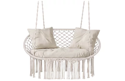 Leagăn de grădină cu două locuri cu perne - până la 300 kg