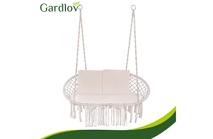 Leagăn de grădină cu două locuri cu perne - până la 300 kg