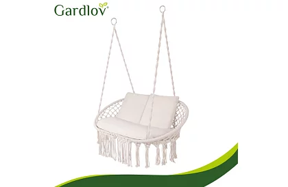 Leagăn de grădină cu două locuri cu perne - până la 300 kg