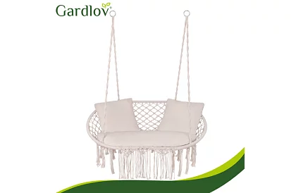 Leagăn de grădină cu două locuri cu perne - până la 300 kg