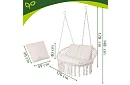 Leagăn de grădină cu două locuri cu perne - până la 300 kg