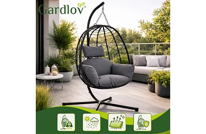 Leagăn de grădină cu perne – fotoliu suspendat până la 150 kg