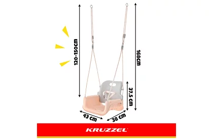 Leagăn suspendat pentru copii până la 30 kg – în creștere