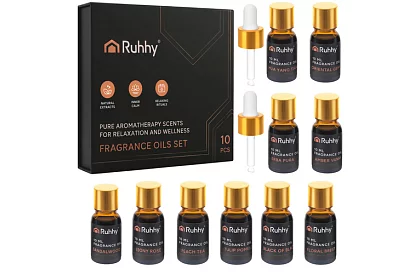 Set de uleiuri esențiale, 10 arome – 10 bucăți de 10 ml