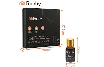 Set de uleiuri esențiale, 10 arome – 10 bucăți de 10 ml