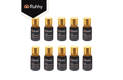 Set de uleiuri esențiale, 10 arome – 10 bucăți de 10 ml