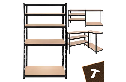 Raft metalic de depozitare – 5 rafturi – 180×90×40 cm – capacitate de încărcare 1000 kg
