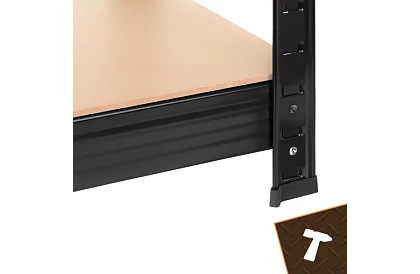 Raft metalic de depozitare – 5 rafturi – 180×90×40 cm – capacitate de încărcare 1000 kg