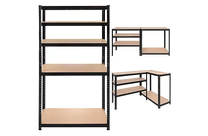 Raft metalic de depozitare – 5 rafturi – 180×90×40 cm – capacitate de încărcare 1000 kg