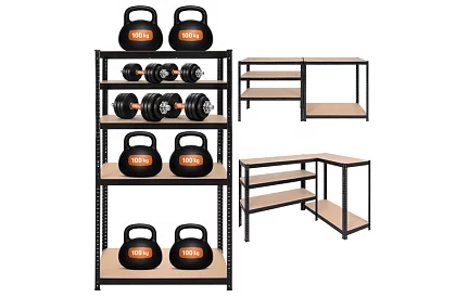 Raft metalic de depozitare – 5 rafturi – 180×90×40 cm – capacitate de încărcare 1000 kg