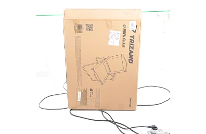 Scaun pliant de grădină negru – capacitate de încărcare 120 kg