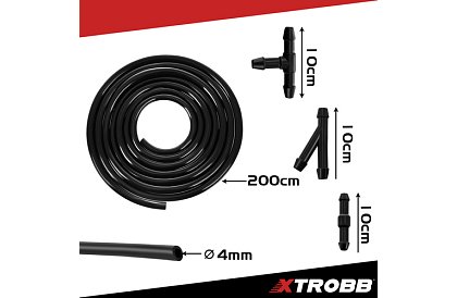 Set de reparare pentru duze de spălare 2 m – 4/5 mm + T-uri