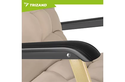 Leagăn de grădină pliabil 3 în 1 cu pernă - bej