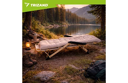 Leagăn de grădină pliabil 3 în 1 cu pernă - bej