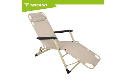 Leagăn de grădină pliabil 3 în 1 cu pernă - bej