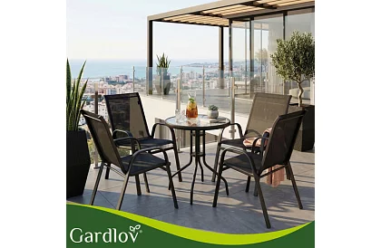 Set de scaune de grădină – 4 scaune pentru terasă, balcon, grădină