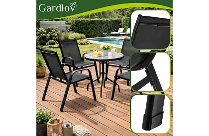 Set de scaune de grădină – 4 scaune pentru terasă, balcon, grădină