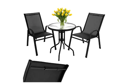 Set de mobilier de grădină – masă + 2 scaune