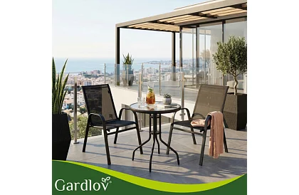 Set de mobilier de grădină – masă + 2 scaune