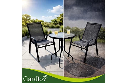 Set de mobilier de grădină – masă + 2 scaune