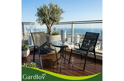 Set de mobilier de grădină – masă + 2 scaune