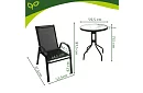 Set de mobilier de grădină – masă + 2 scaune