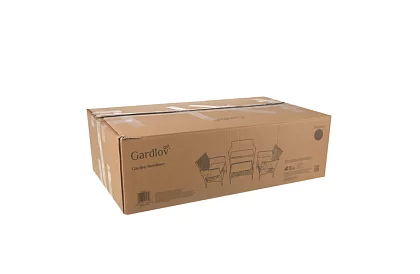 Set de mobilier de grădină – masă, canapea, 2 scaune – gri închis