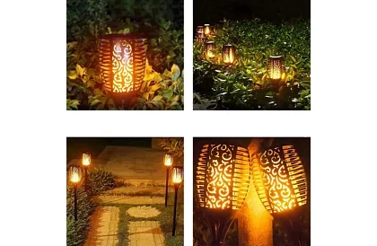 Lanterne de grădină – torță solară cu efect de flacără dansantă