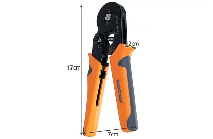 Clește de crimpare pentru conectori 0,25–10 mm2 + set 1200 conectori