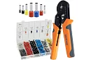 Clește de crimpare pentru conectori 0,25–10 mm2 + set 1200 conectori