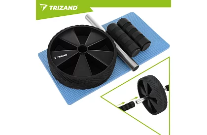 Roata pentru exerciții abdominale + saltea pentru genunchi