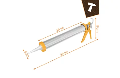 Pistolă de aplicare a chitului 600 ml + 5 duze + 5 spatule