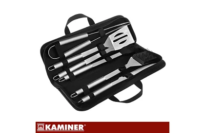 Unelte de grătar din oțel inoxidabil - set de 6 piese