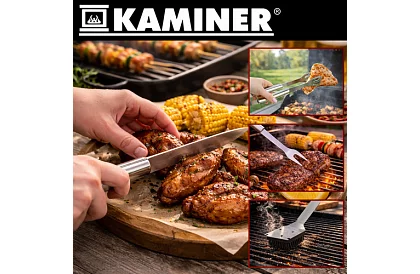 Unelte de grătar din oțel inoxidabil - set de 6 piese