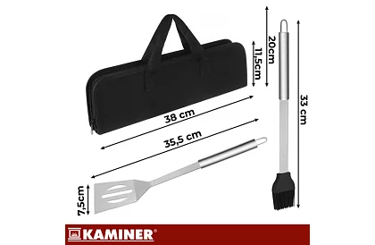 Unelte de grătar din oțel inoxidabil - set de 5 piese