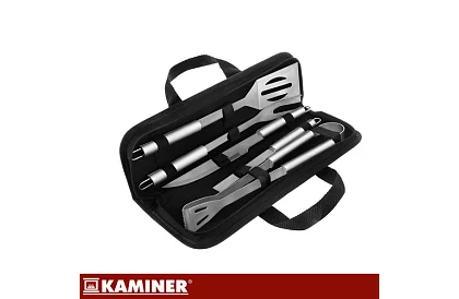 Unelte de grătar din oțel inoxidabil - set de 5 piese