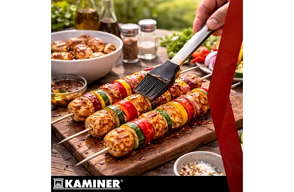 Unelte de grătar din oțel inoxidabil - set de 5 piese