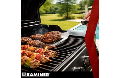 Unelte de grătar din oțel inoxidabil - set de 3 piese